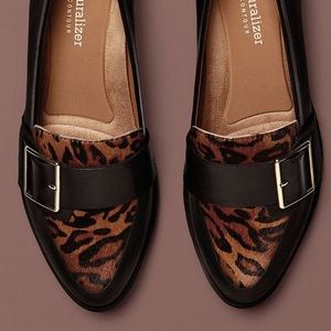 Naturalizer Leopard Print and Black Loafers